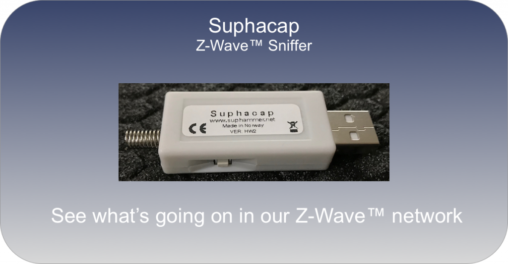 Suphacap is a USB stick to see all Z-Wave traffic near by you (not only your network).